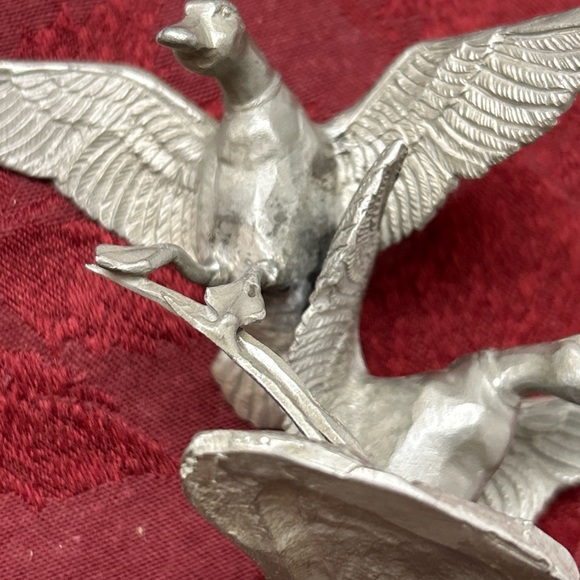 Rawcliffe P. Davis pewter Geese Duck Sculpture vintage signed 1978 - Picture 7 of 9